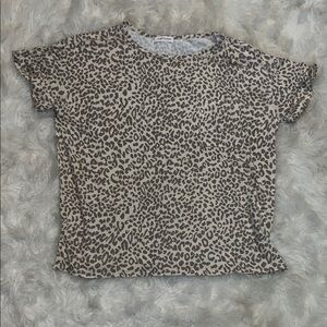 First Love Leopard Print Top - Black and Tan
